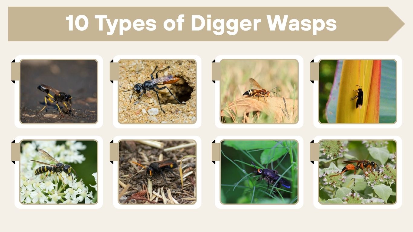 10 Types of Digger Wasps: Name With Pictures and Facts