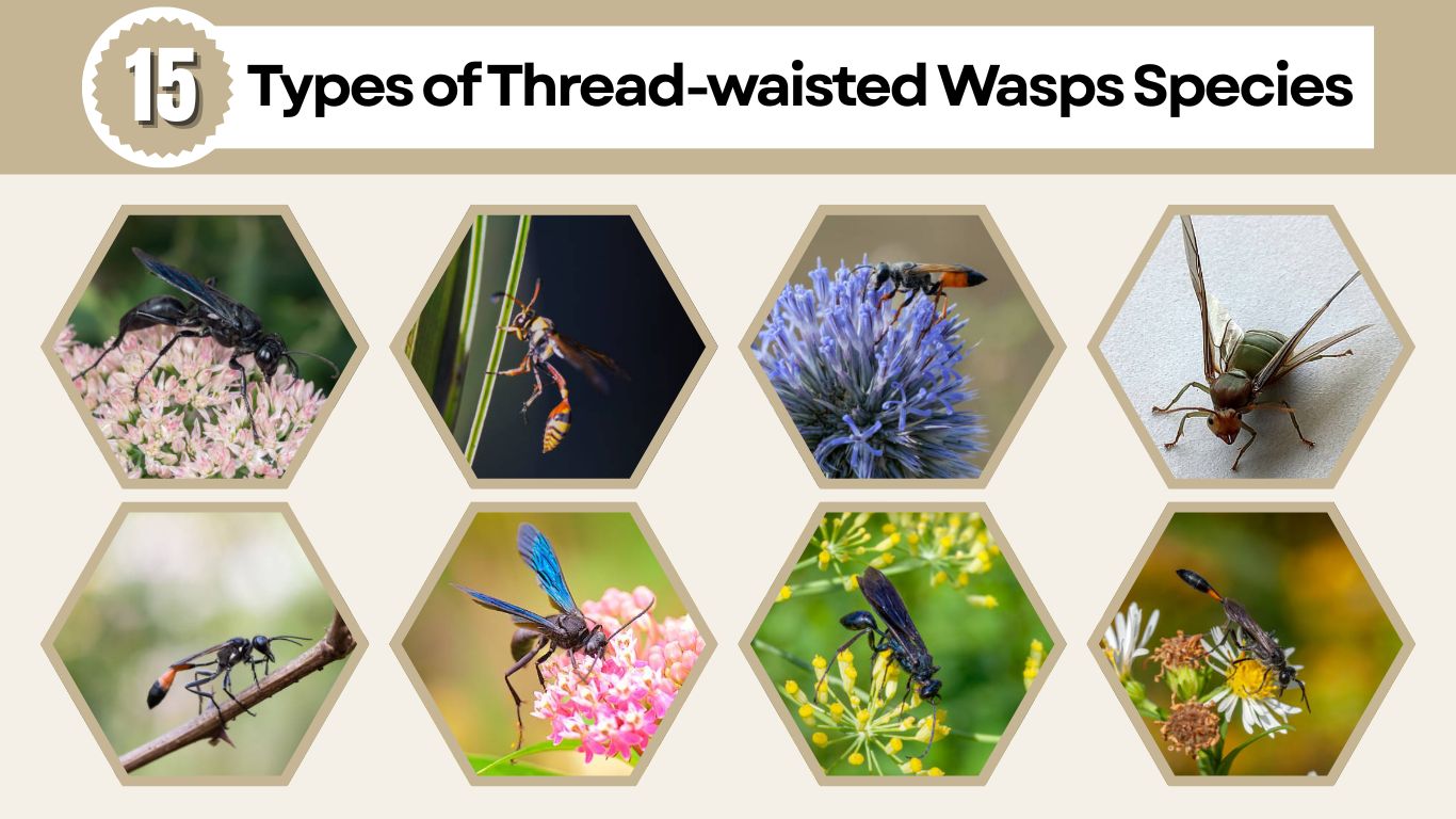 15 Types of Thread-waisted Wasps Species Id with Pictures