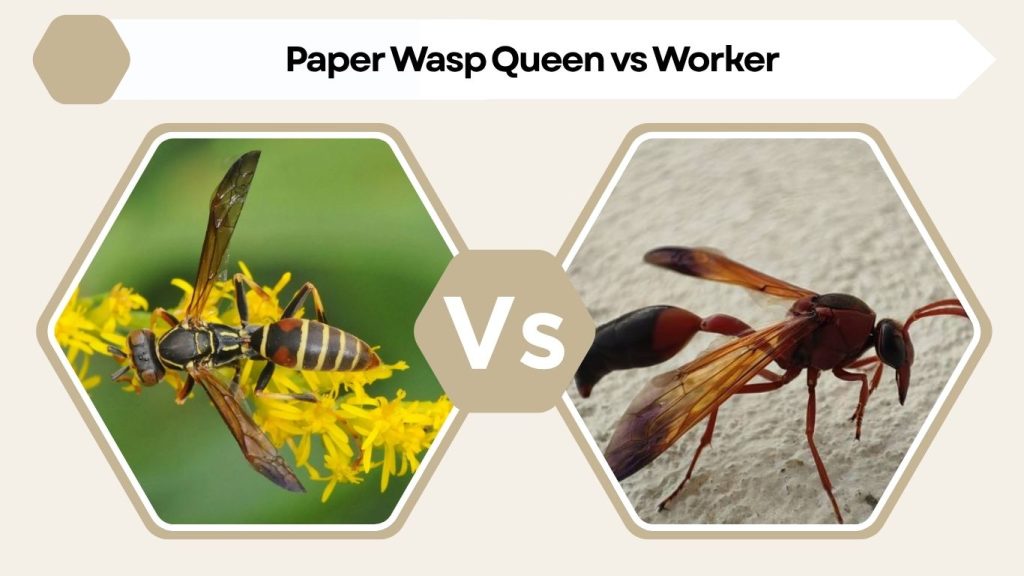 Paper Wasp Queen vs Worker