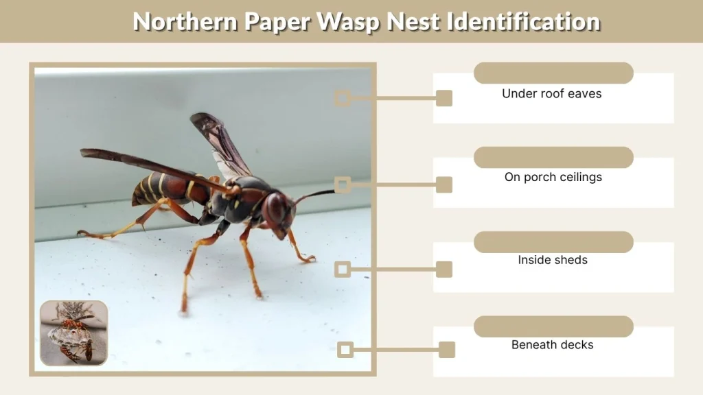 Northern Paper Wasp Nest Identification