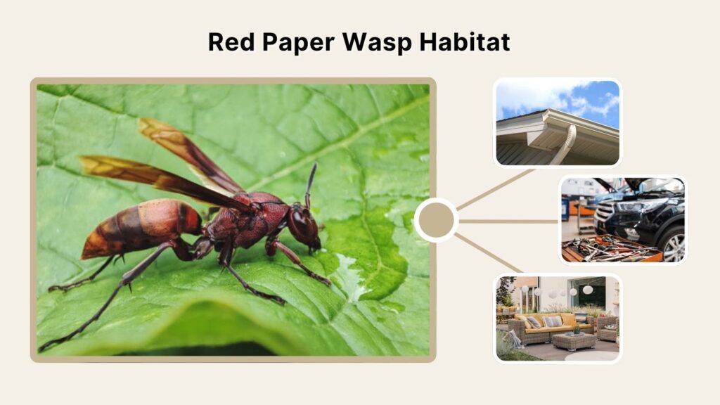 Red Paper Wasp Habitat