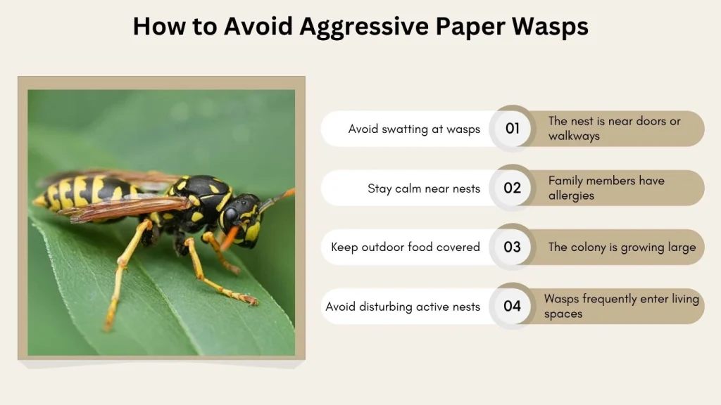How to Avoid Aggressive Paper Wasps