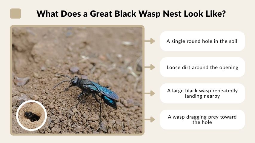 What Does a Great Black Wasp Nest Look Like?