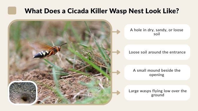 What Does a Cicada Killer Wasp Nest Look Like?