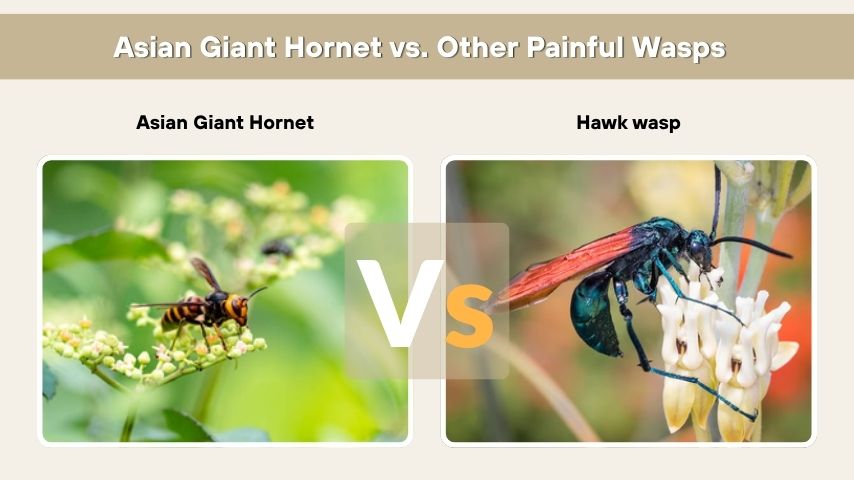 Asian Giant Hornet vs. Other Painful Wasps