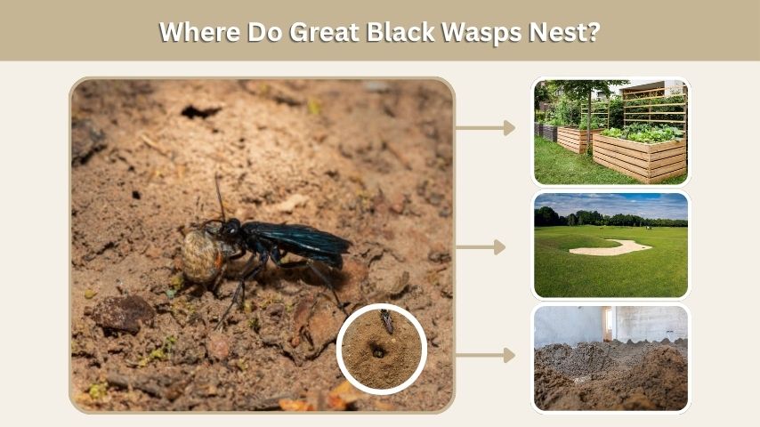 Where Do Great Black Wasps Nest?