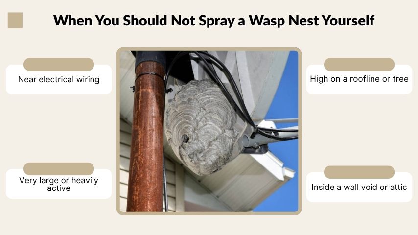 When You Should Not Spray a Wasp Nest Yourself