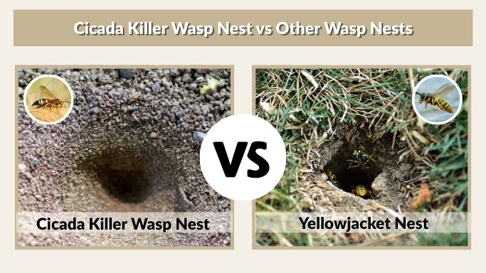Cicada Killer Wasp Nest vs Other Wasp Nests