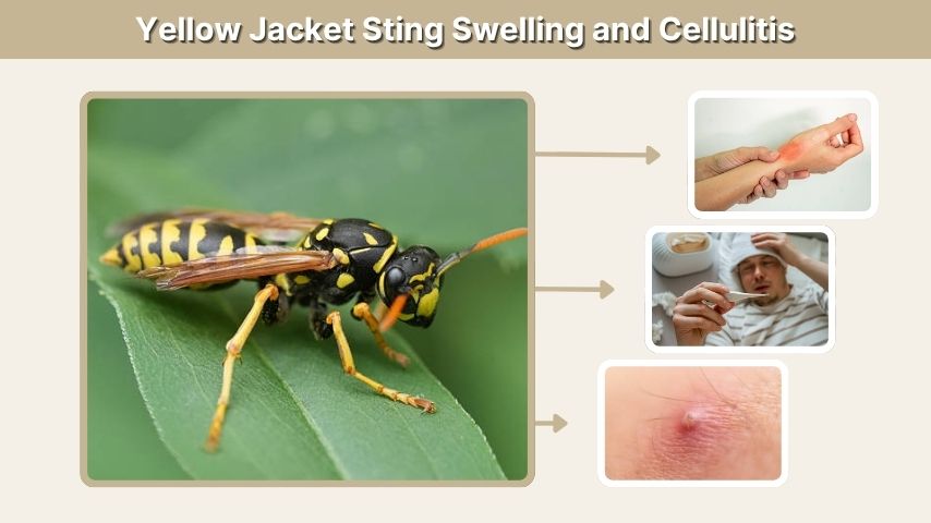 Yellow Jacket Sting Swelling and Cellulitis
