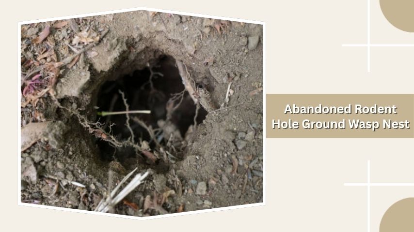 Abandoned Rodent Hole Ground Wasp Nest