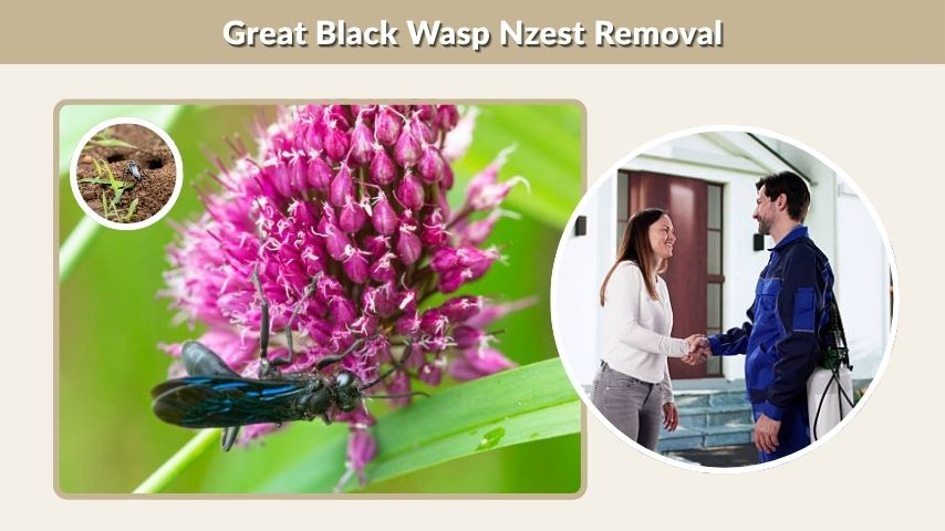 Great Black Wasp Nzest Removal