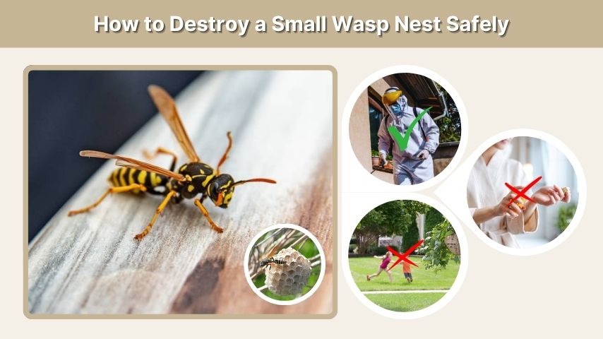 How to Destroy a Small Wasp Nest Safely