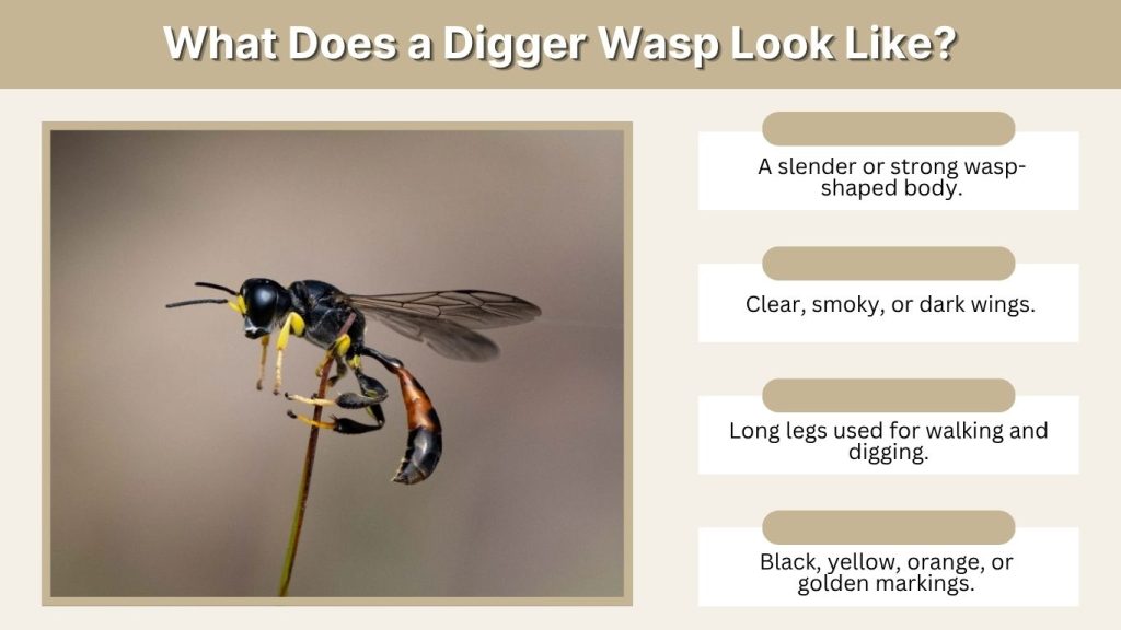 What Does a Digger Wasp Look Like?