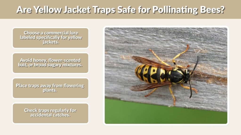 Are Yellow Jacket Traps Safe for Pollinating Bees?