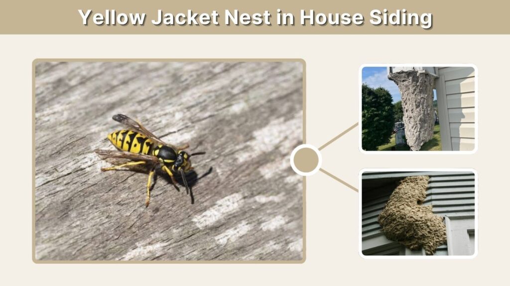 Yellow Jacket Nest in House Siding