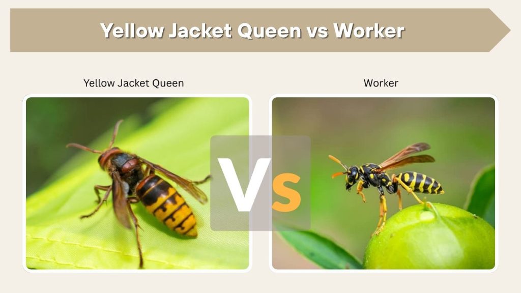 Yellow Jacket Queen vs Worker