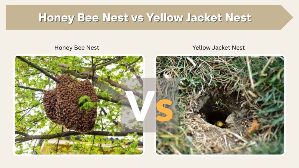 Honey Bee Nest vs Yellow Jacket Nest
