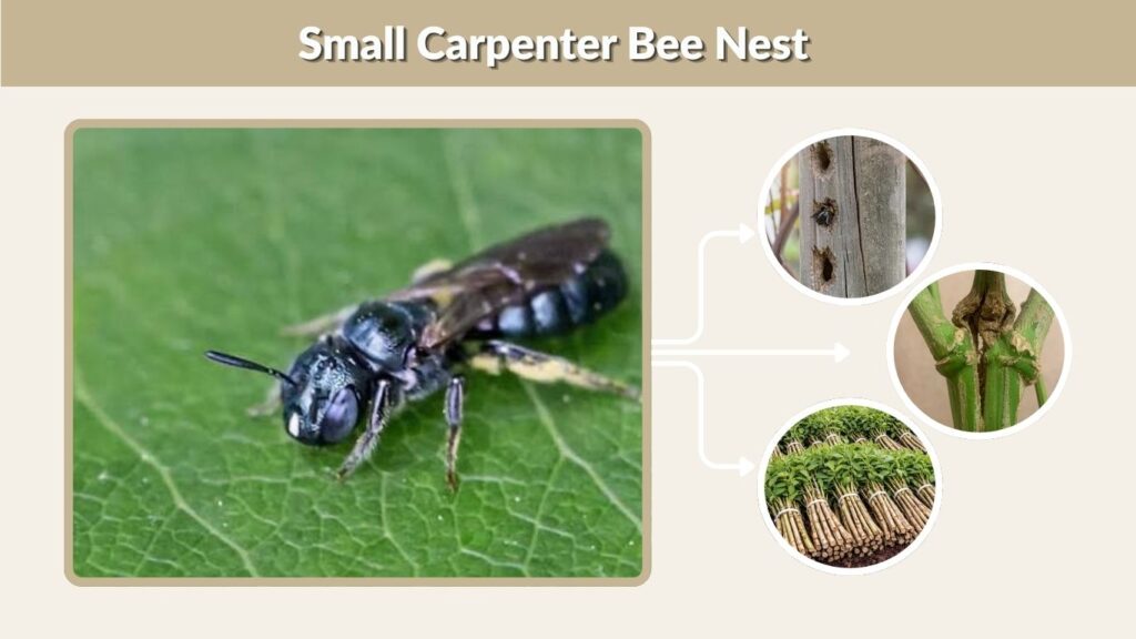 Small Carpenter Bee Nest