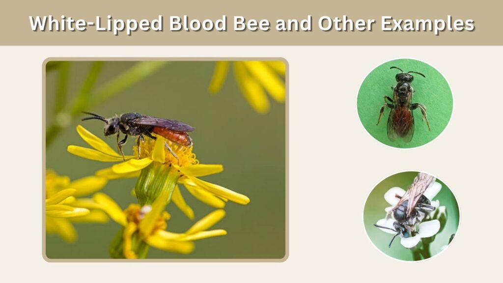 White-Lipped Blood Bee and Other Examples