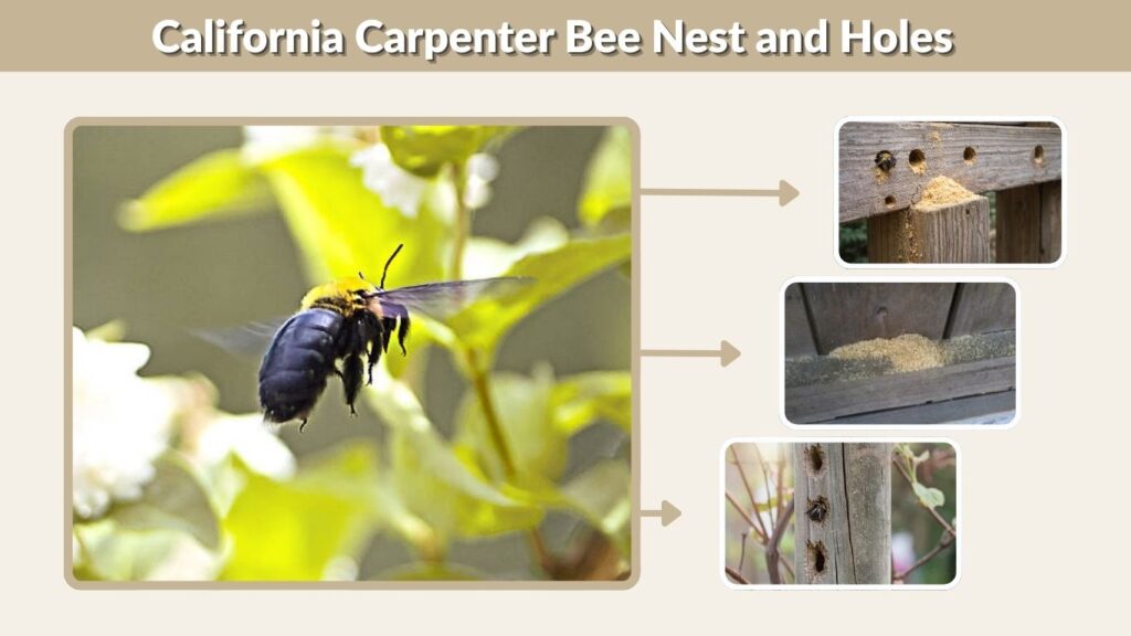 California Carpenter Bee Nest and Holes