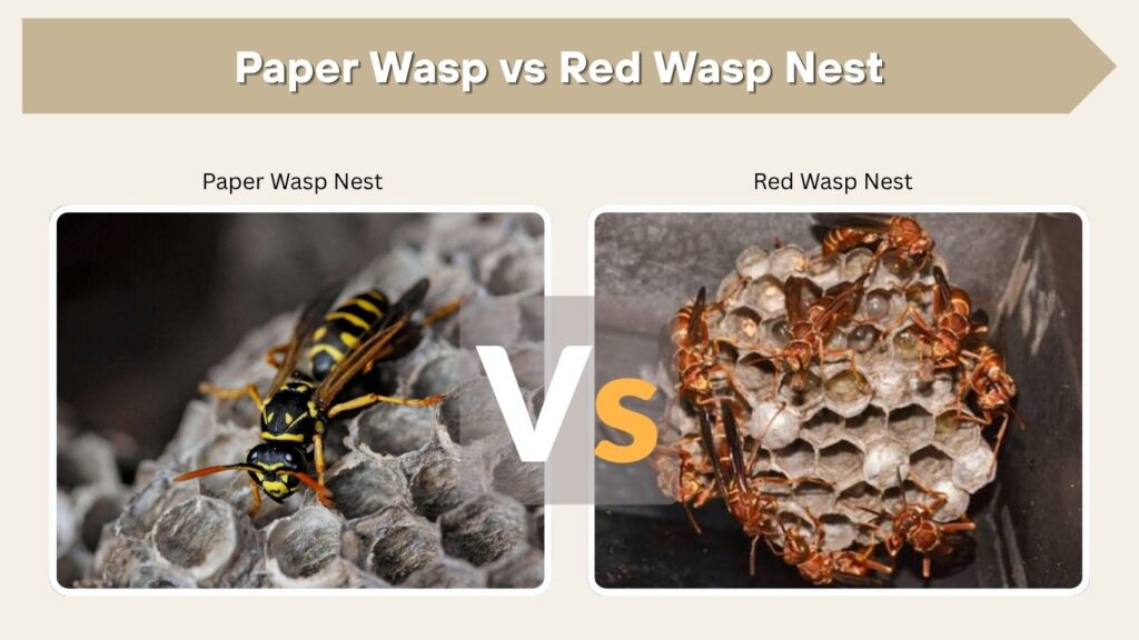 Paper Wasp vs Red Wasp Nest