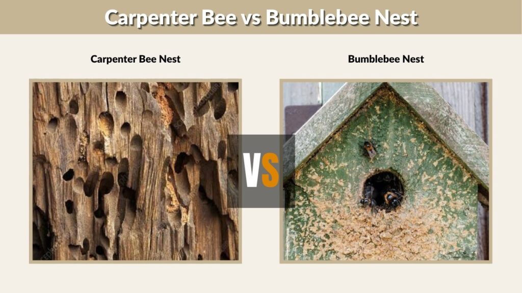 Carpenter Bee vs Bumblebee Nest
