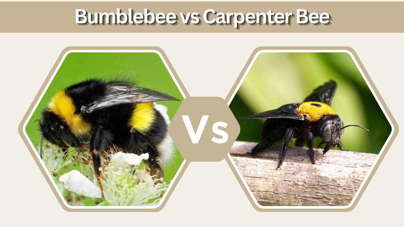 Bumblebee vs Carpenter Bee: Differences in Size, Nest & Sting