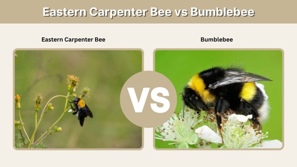 Eastern Carpenter Bee vs Bumblebee