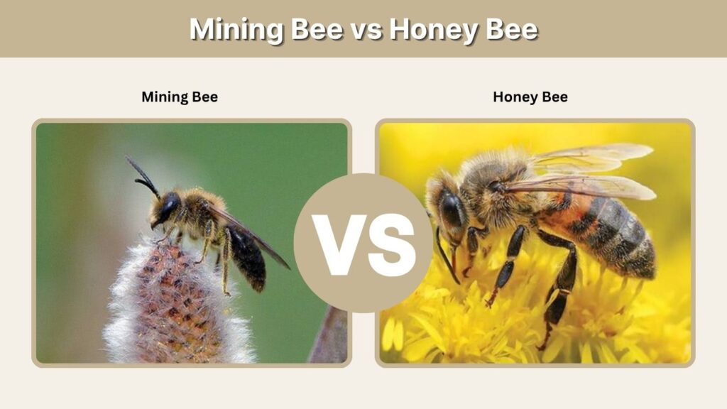 Mining Bee vs Honey Bee