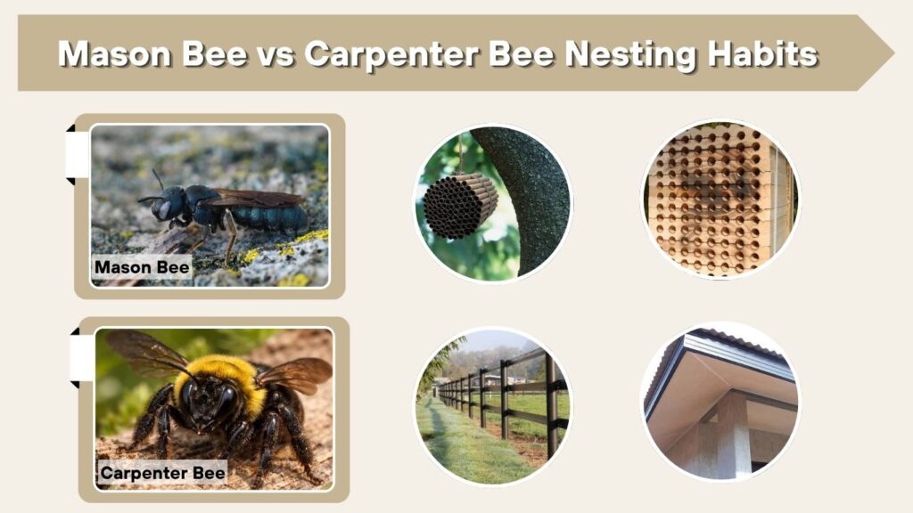 Mason Bee vs Carpenter Bee Nesting Habits
